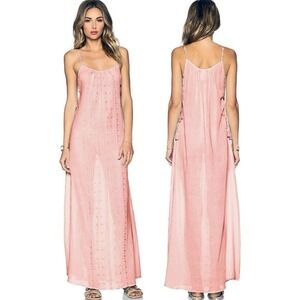 Nanette Lepore Calcutta Cotton Voile Lace Up Tassel Swim Cover Up Maxi Sz Medium